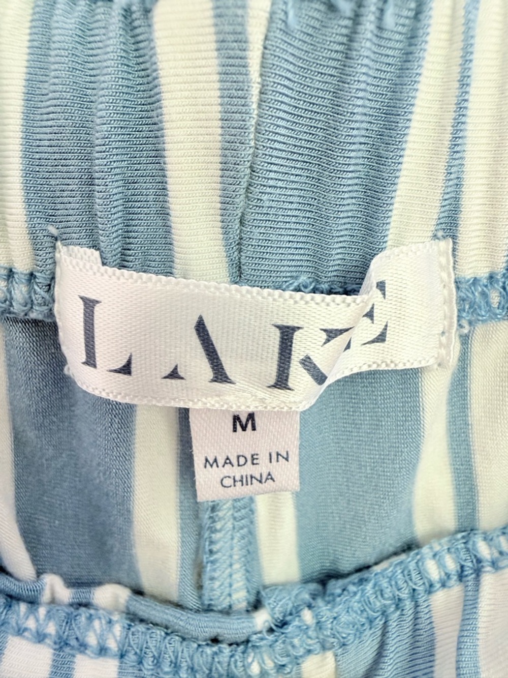 Lake Pajamas Daydream Pants & TopSet in Serene Blue Stripe- Size Medium - Picture 11 of 12